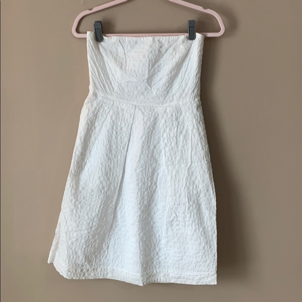 Jcrew strapless dress with pockets